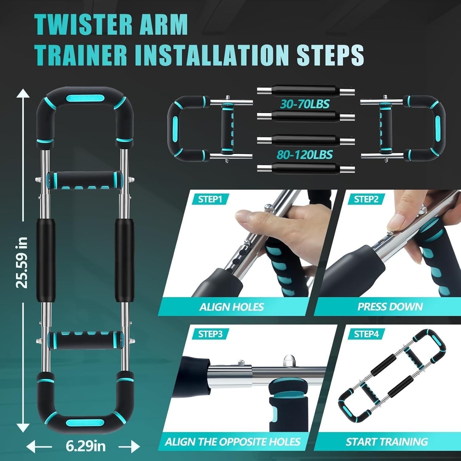 Twister Arm Trainer Chest Workout Equipment Exerciser for Men Adjustable Arm