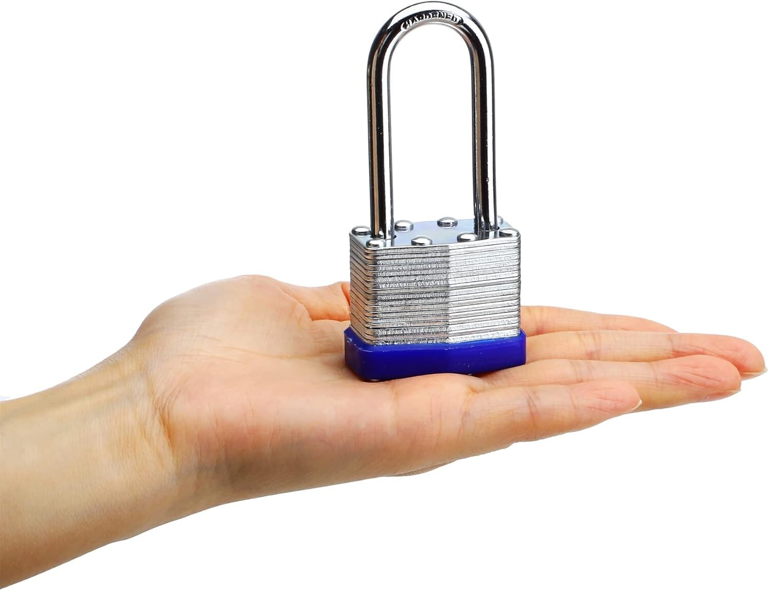 4 Pack Outdoor Padlocks with Keys Long Shackle Keyed Alike Padlocks for Gate