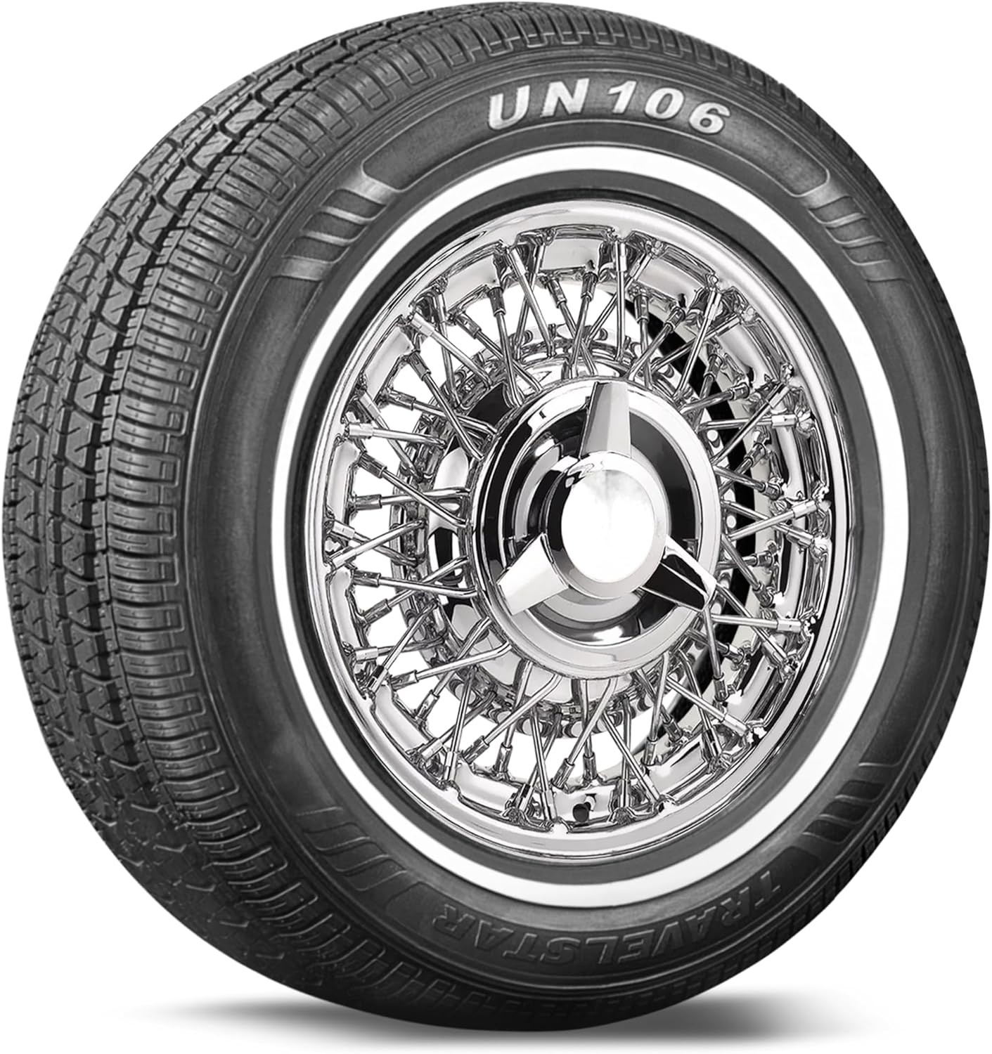 Set of 4 Travelstar UN106 215/70R15 98T 18mm White Wall A/S Passenger Car Tire