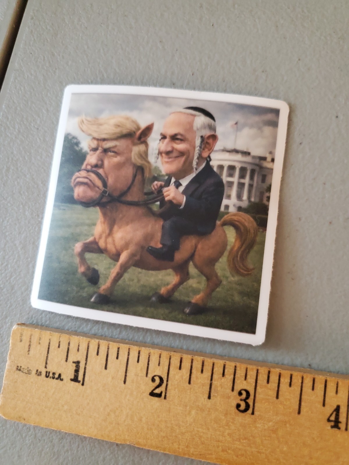 DONALD TRUMP BENJAMIN NETANYAHU STICKER *5* YEAR WARRANTY