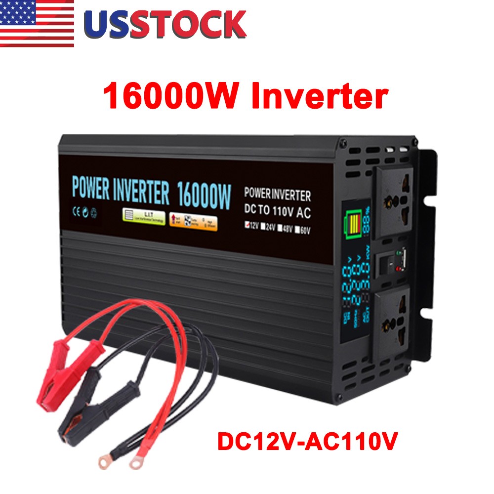 16000W Complete Solar Panel Kit Solar Power Generator 100A Home 110V Grid System