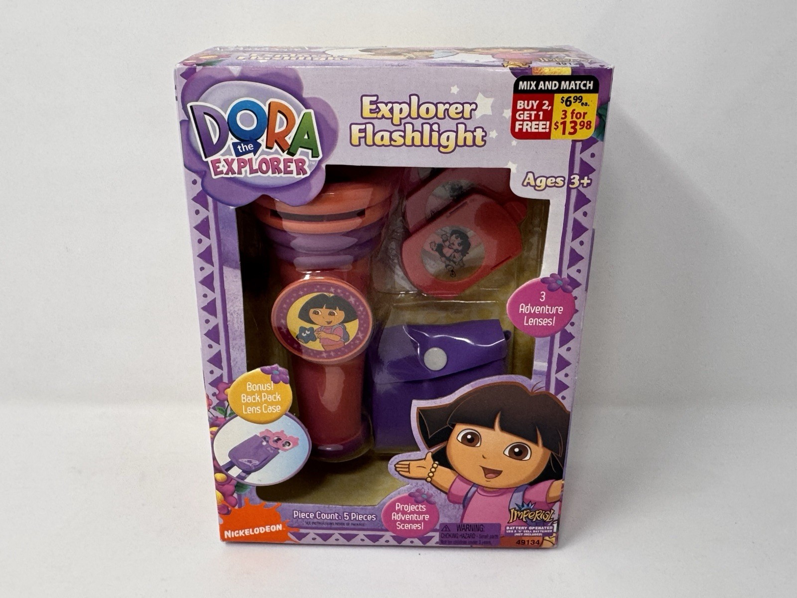 Dora the Explorer Projector Flashlight Set Sealed 2009 Nickelodeon