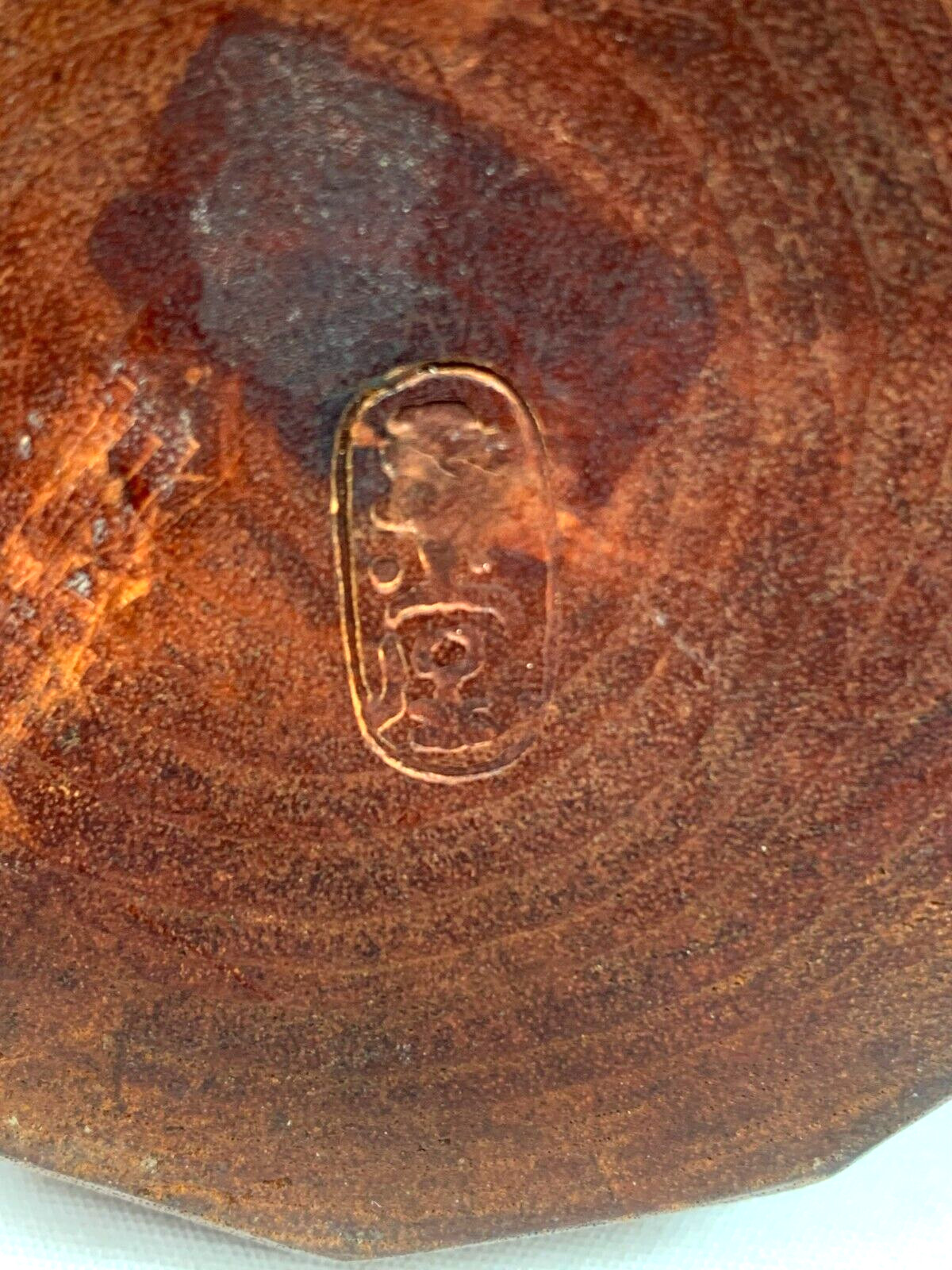 Daruma Wood Carving Boxwood Vintage Japan Artist Signed