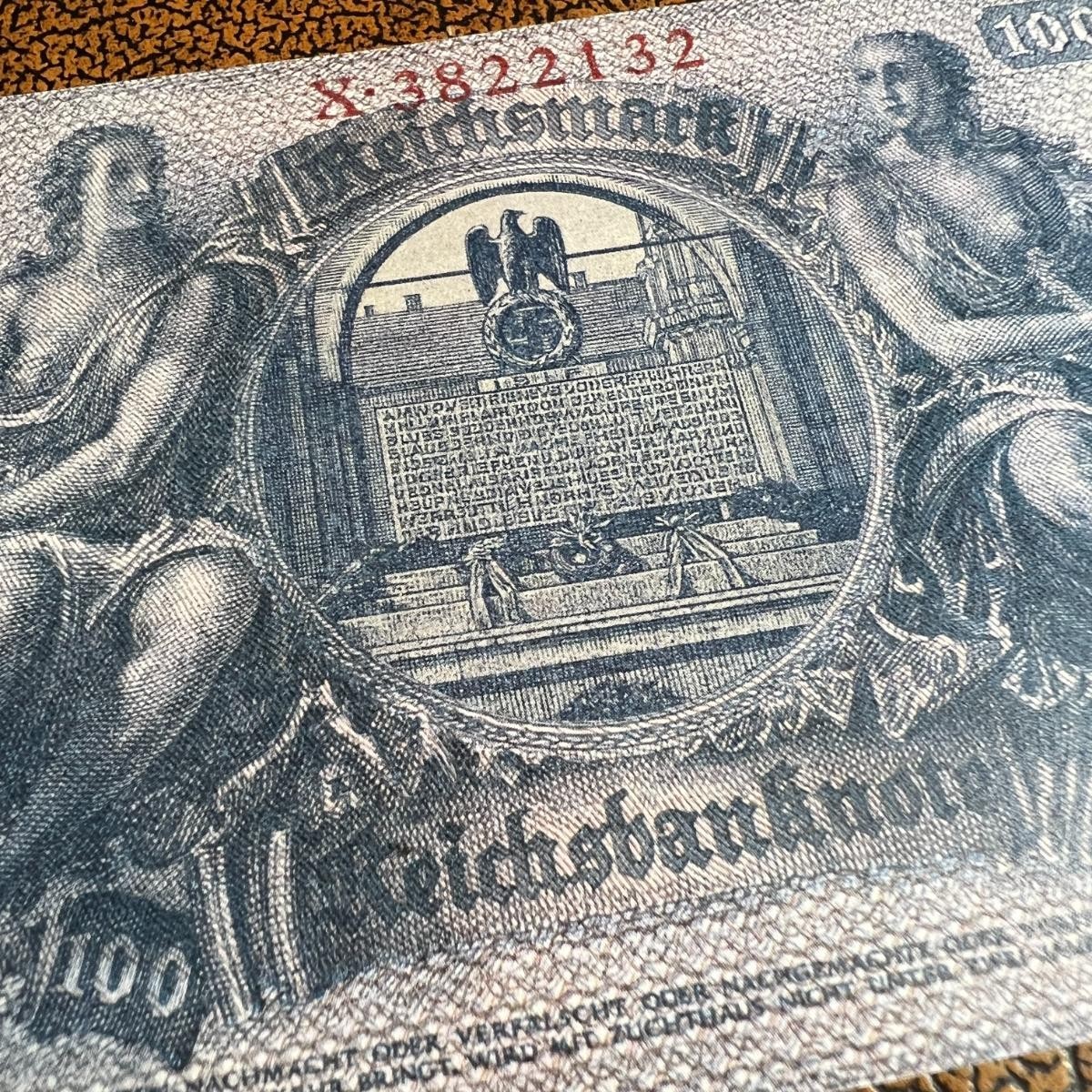 1945 Germany 5 3rd Reich set of Reichsmark banknotes. Hitler, Goebbels, Goering.