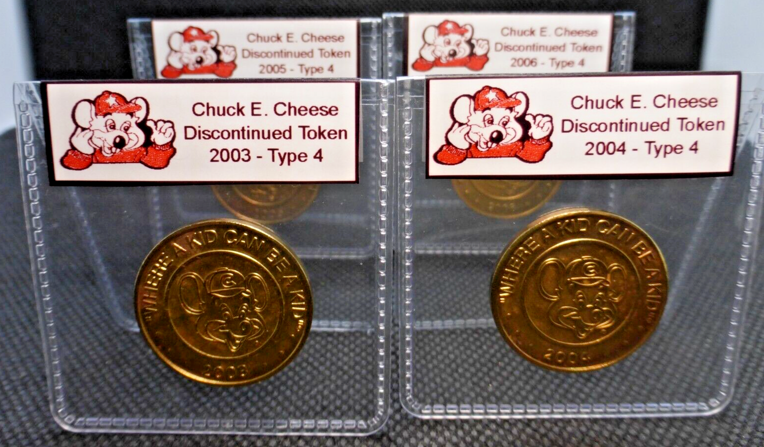 Chuck E. Cheese Token, Type 4 (1995-2013) Chucky Cheese's CECrelics Buy 4, Get 1