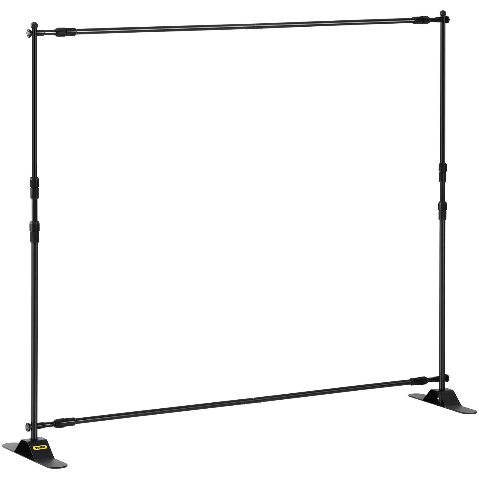 8 x 8Ft Banner Stand Heavy-Duty Step and Repeat Backdrop Telescopic Adjustable