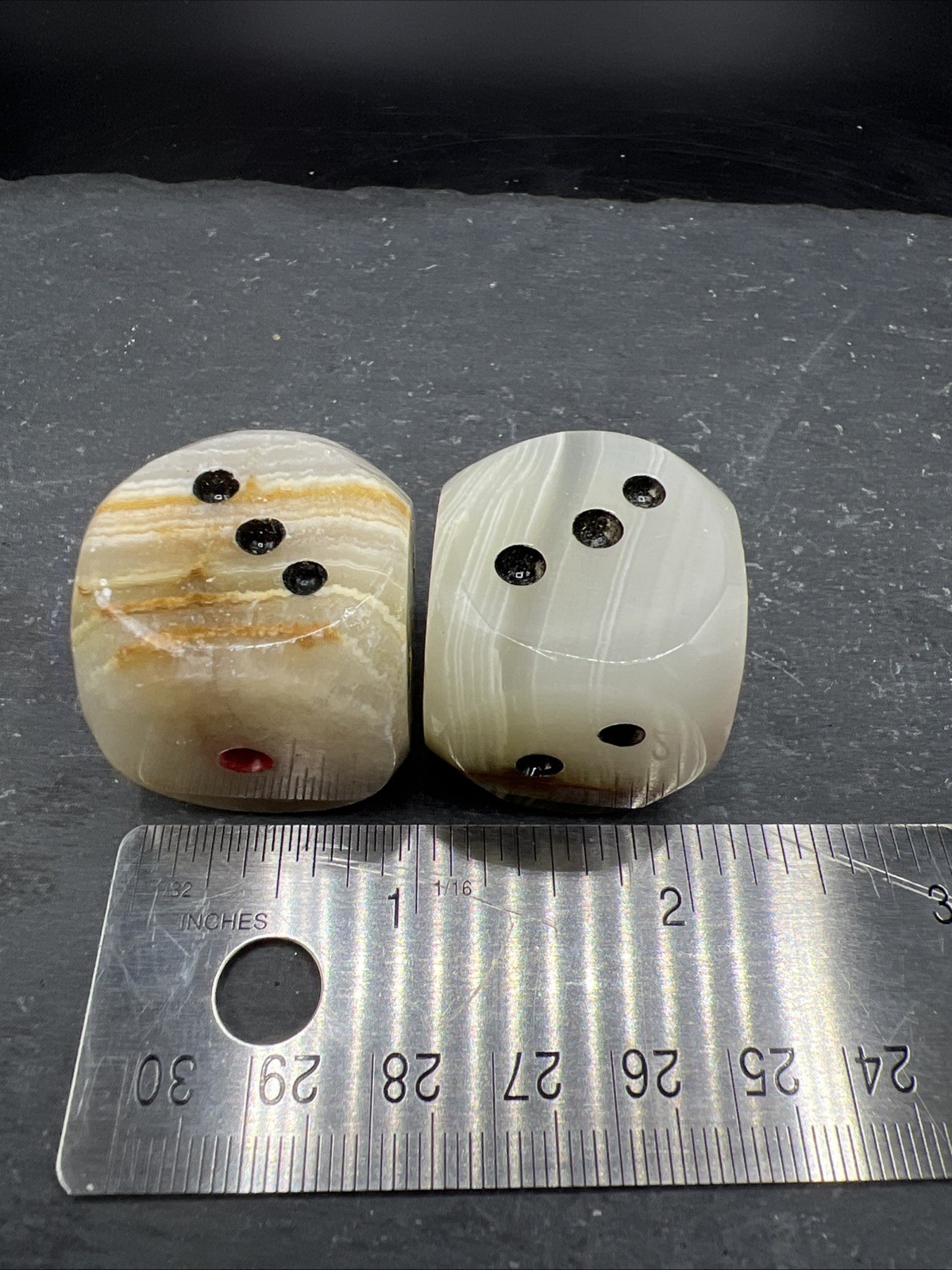 1” Hand carved genuine Onyx stone Dice cube