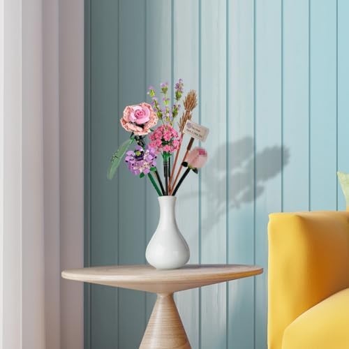 NEW!FULL SET Flower Bouquet 7 Stems Building Kit Botanical Collection 547 pieces