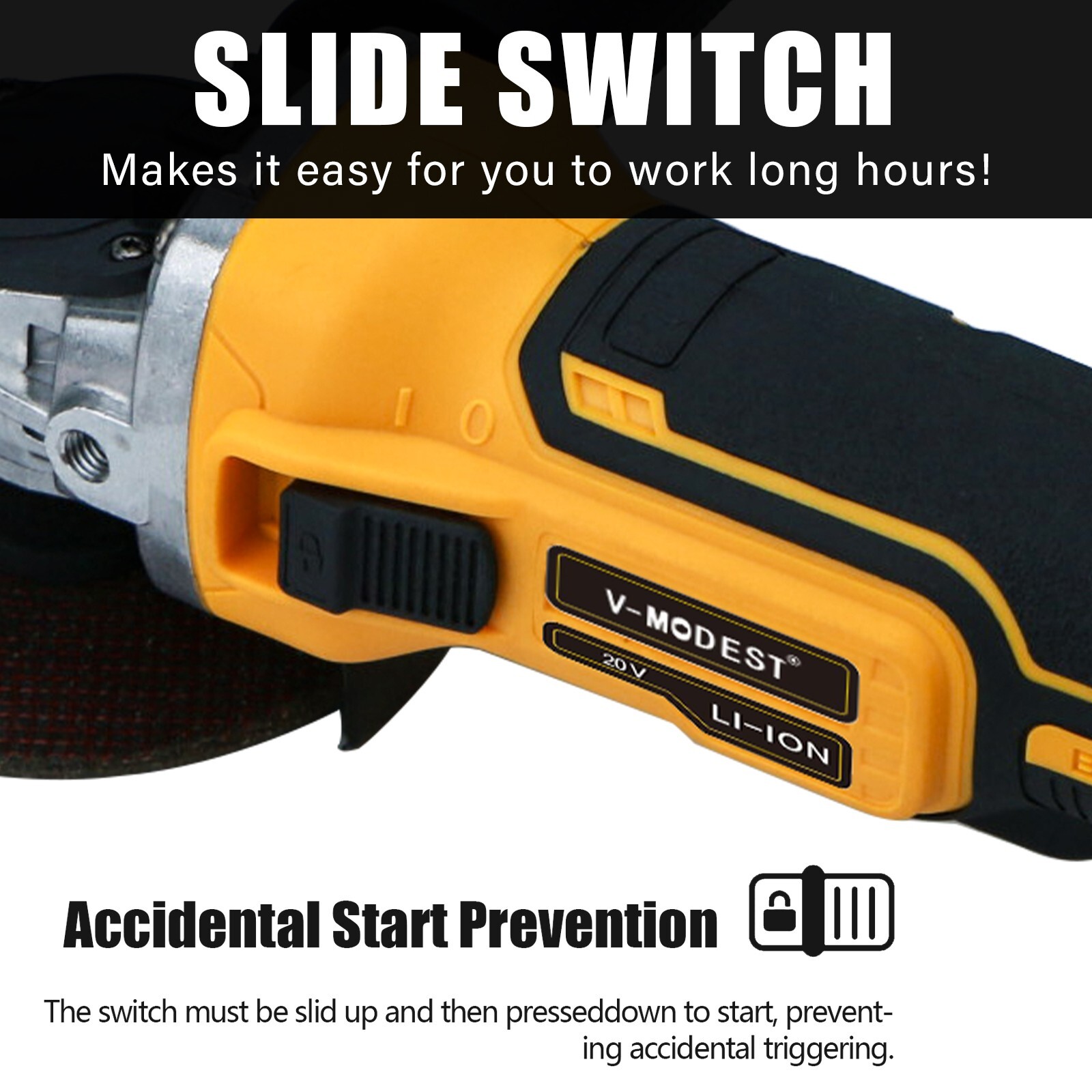 Cordless Angle Grinder For Dewalt 20V Battery 4-1/2" to 5" w/5 cutting blade