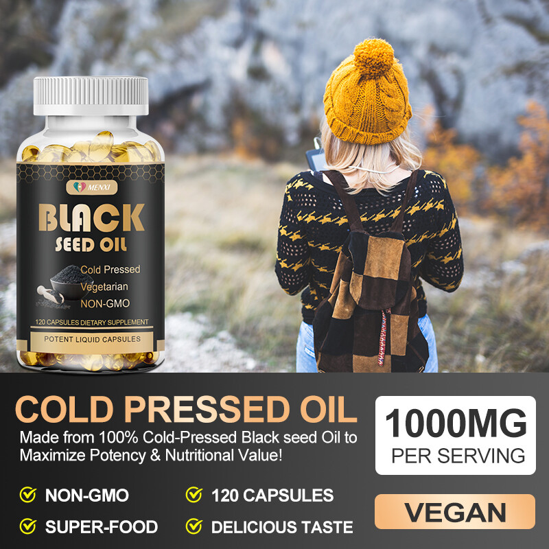 Black Seed Oil - 100% Pure Cold Pressed Cumin Nigella Sativa Vegan NON GMO