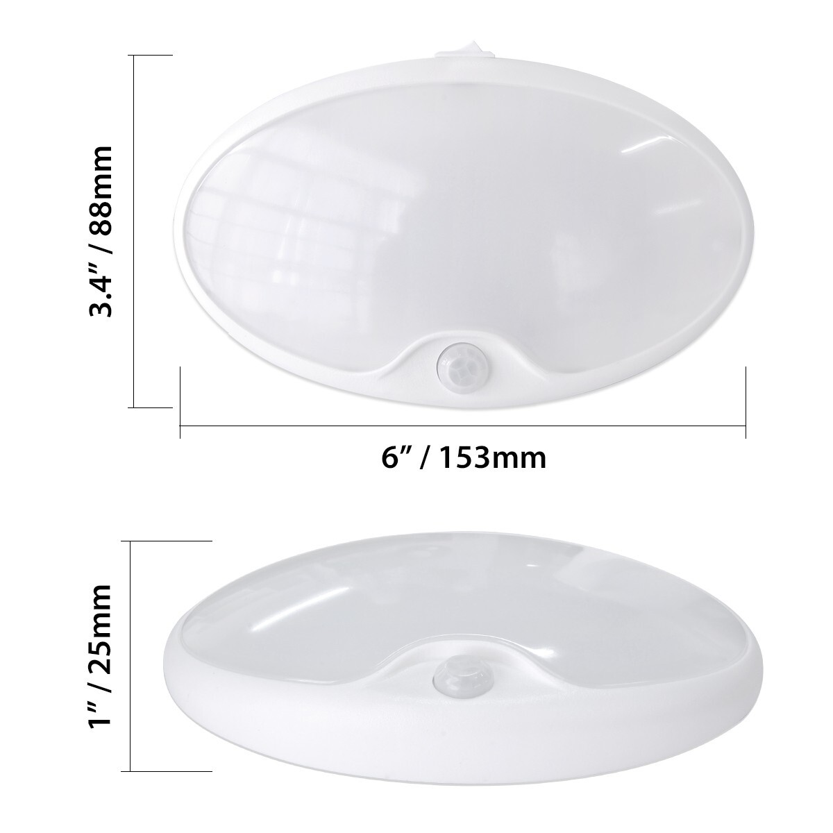 12V LED Motion Sensor Light RV Boat Yacht Ceiling Down Light Fixture with Switch