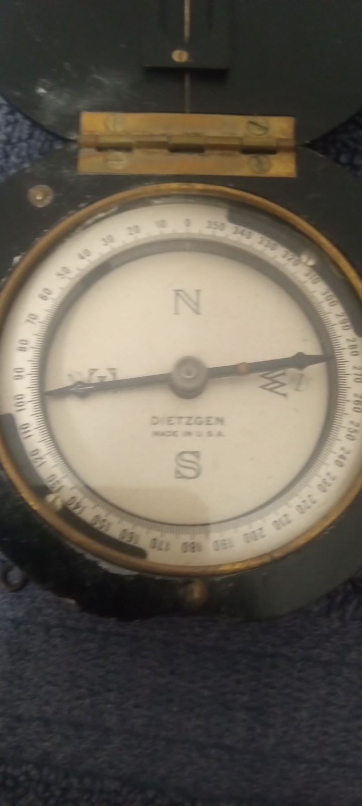 Vintage Dietzgen Surveying Compass Coast & Geodetic Survey With Leather Case