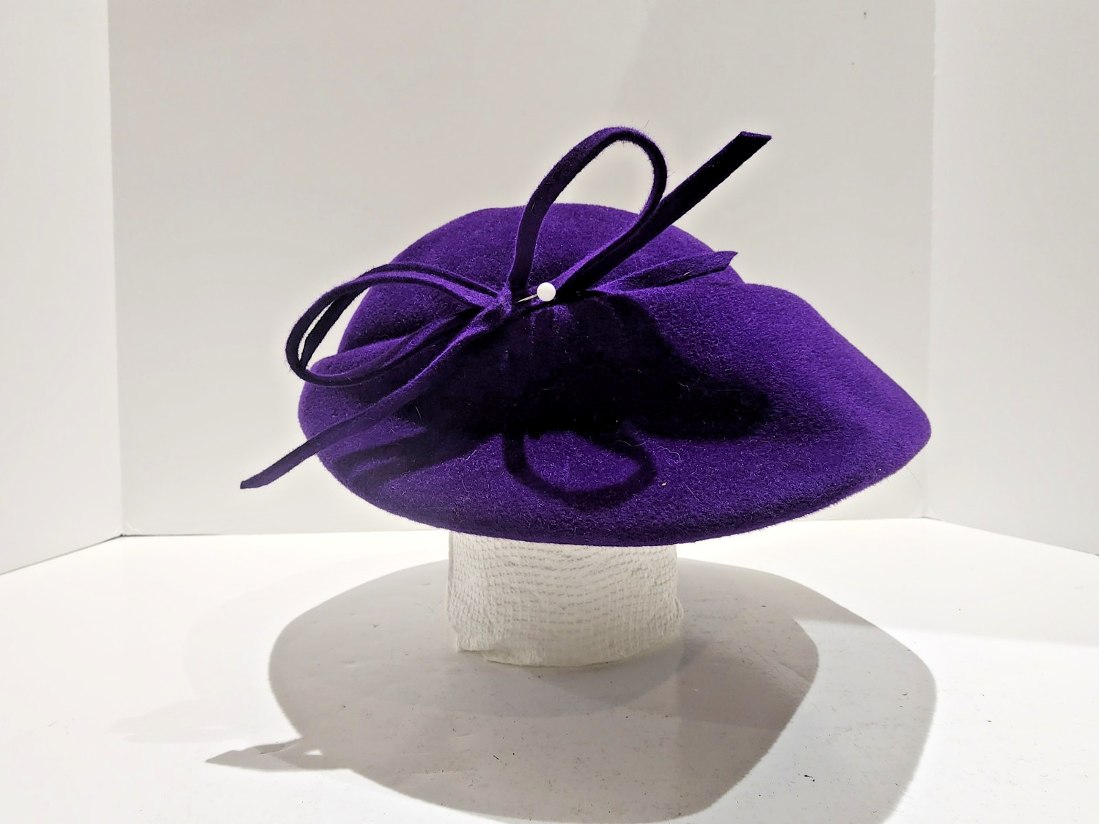 Vintage Le Montet, Velour Imported Women's Hat, Purple, Rare