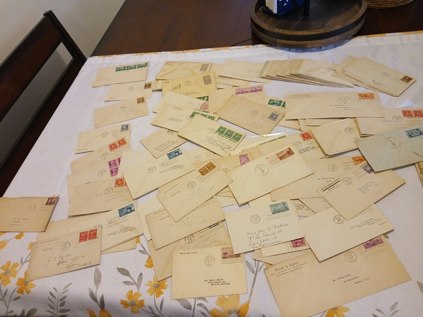 U.S.-1930's-40's-50's-60's-lot of 100 Early Postal Covers Random Pull FDC Estate