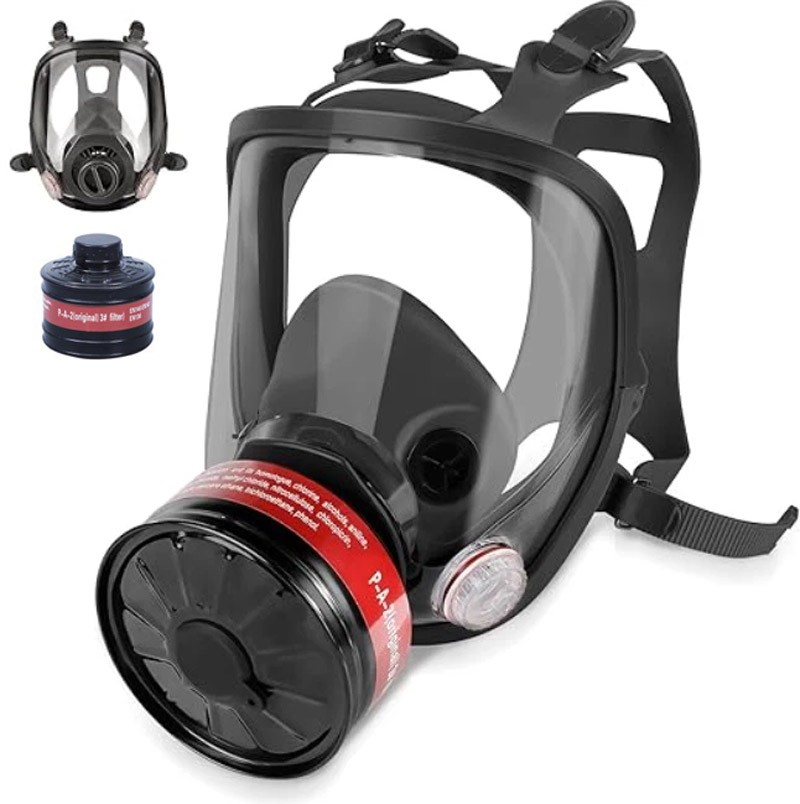 Reusable Full Face Respirator Gas Mask with 40mm Activated Carbon Filter 6800