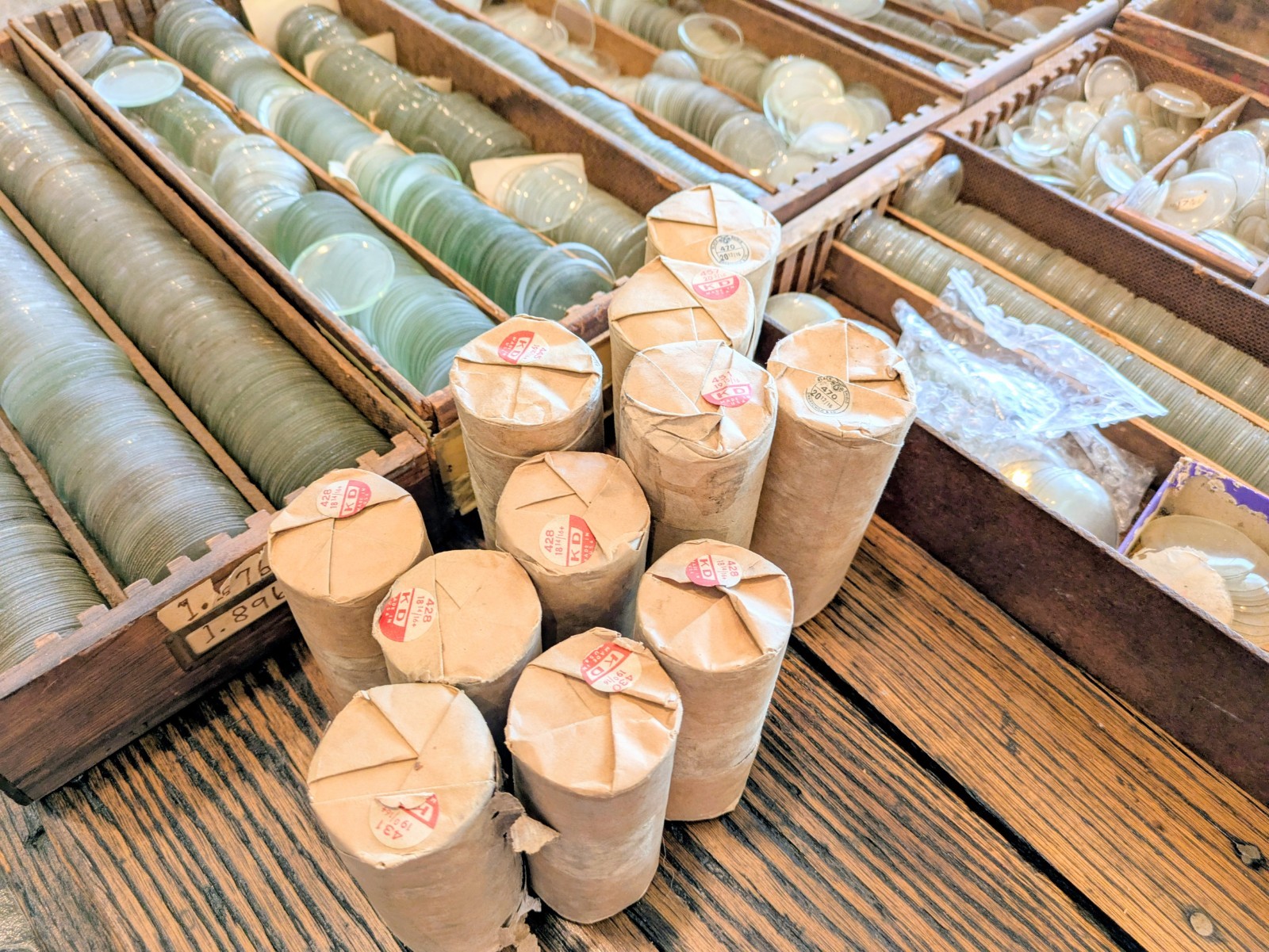 Pocket Watch Crystals, Multiple Sizes, Thousands Available, 3 Lenses / Set, NOS