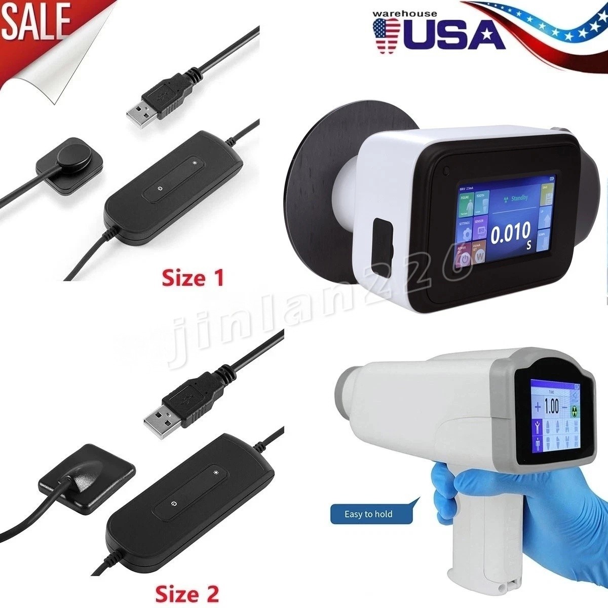 Dental X Portable Ray Digital Machine Rayos No Shield /Digital Sensor Size 1/2