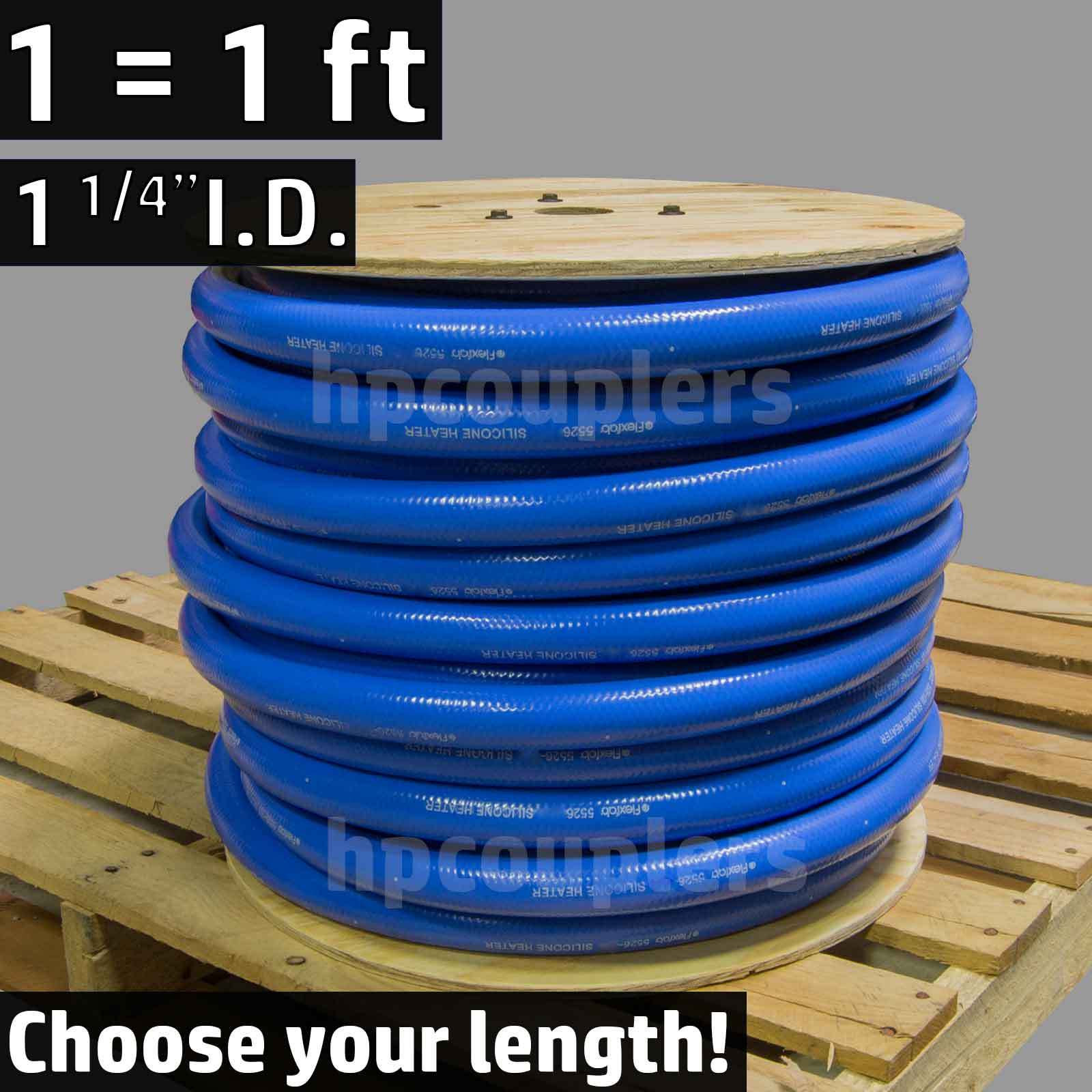 1-1/4" ID FlexFab 5526 Blue Silicone Heater Hose 32mm 350F Radiator Coolant 1.25