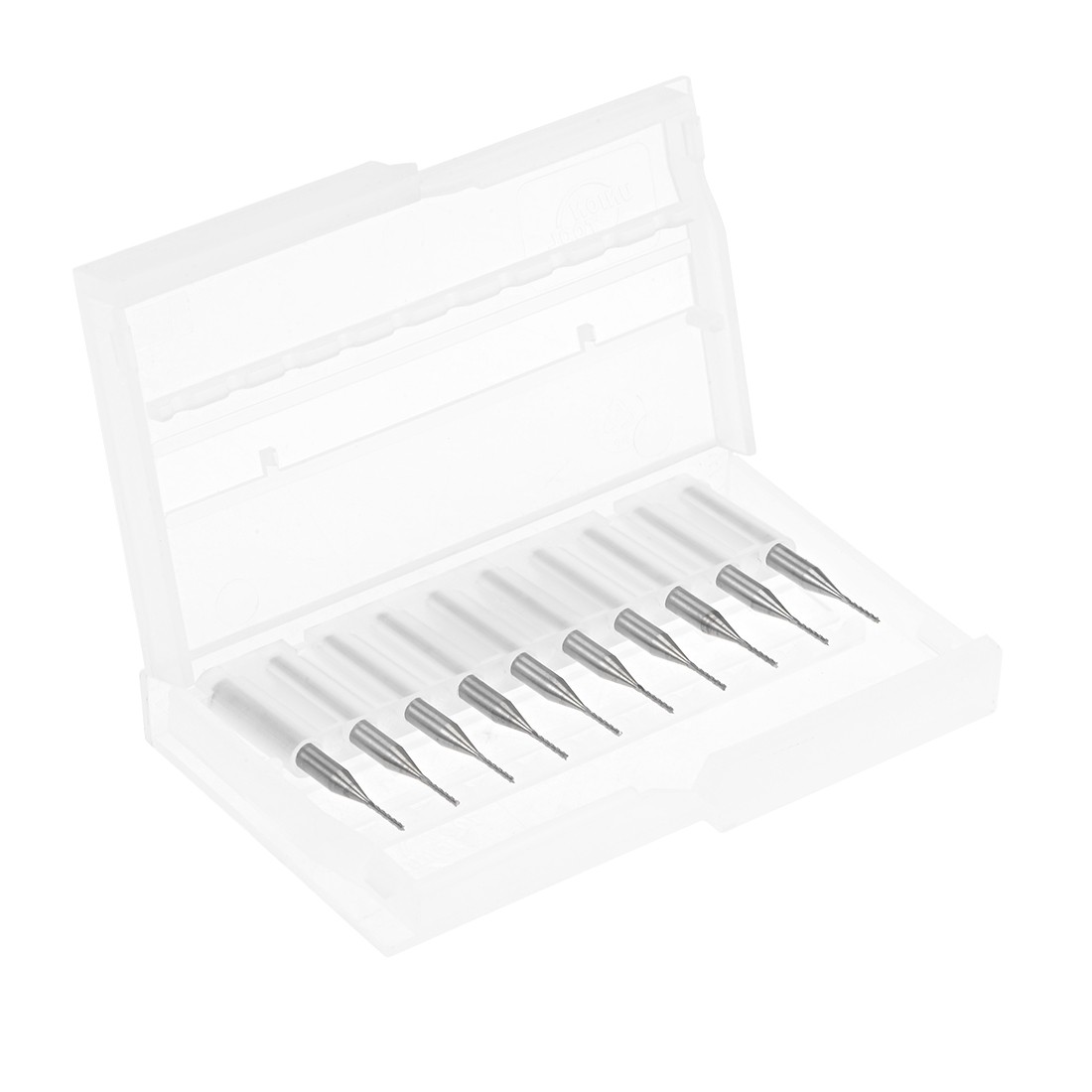 10Pcs 0.8mm Carbide End Mill Engraving Cutter Router Bits 1/8" Shank