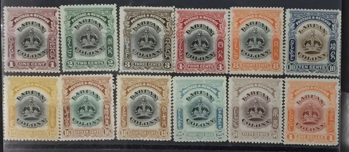 1902-03 Labuan Sc# 99A-109 Complete Set MNH OG Cat $98.50