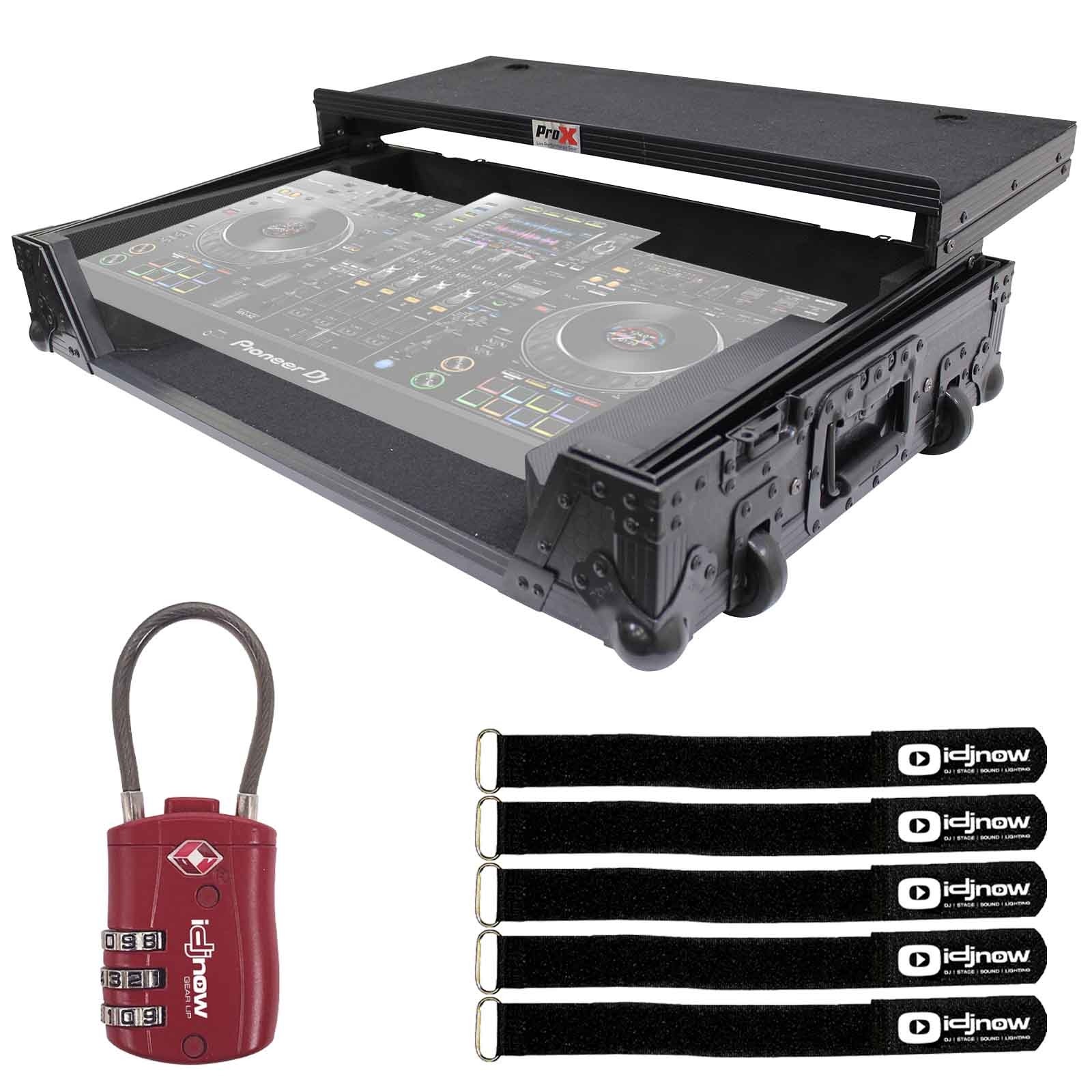 ProX Pioneer XDJ-XZ DJ System Black Flight Case with Red TSA Lock
