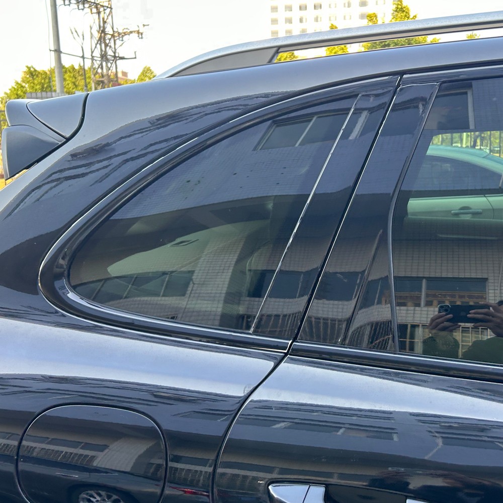 Glossy Black Chrome Delete Window Trims For Porsche Cayenne 2010-2016