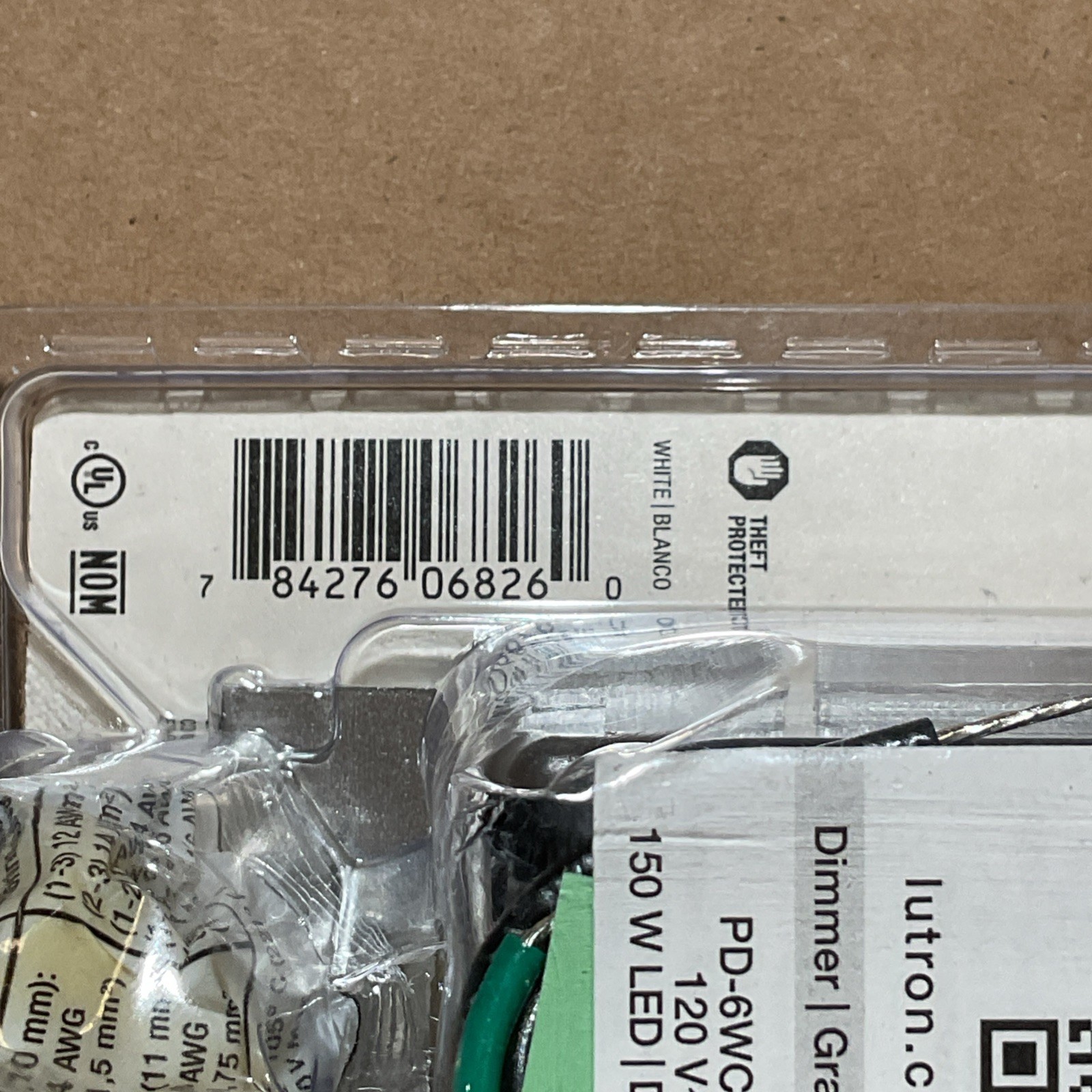 Lot Of 10 - Lutron PD-6WCL-WH-R Dimmer Switch - White- NEW