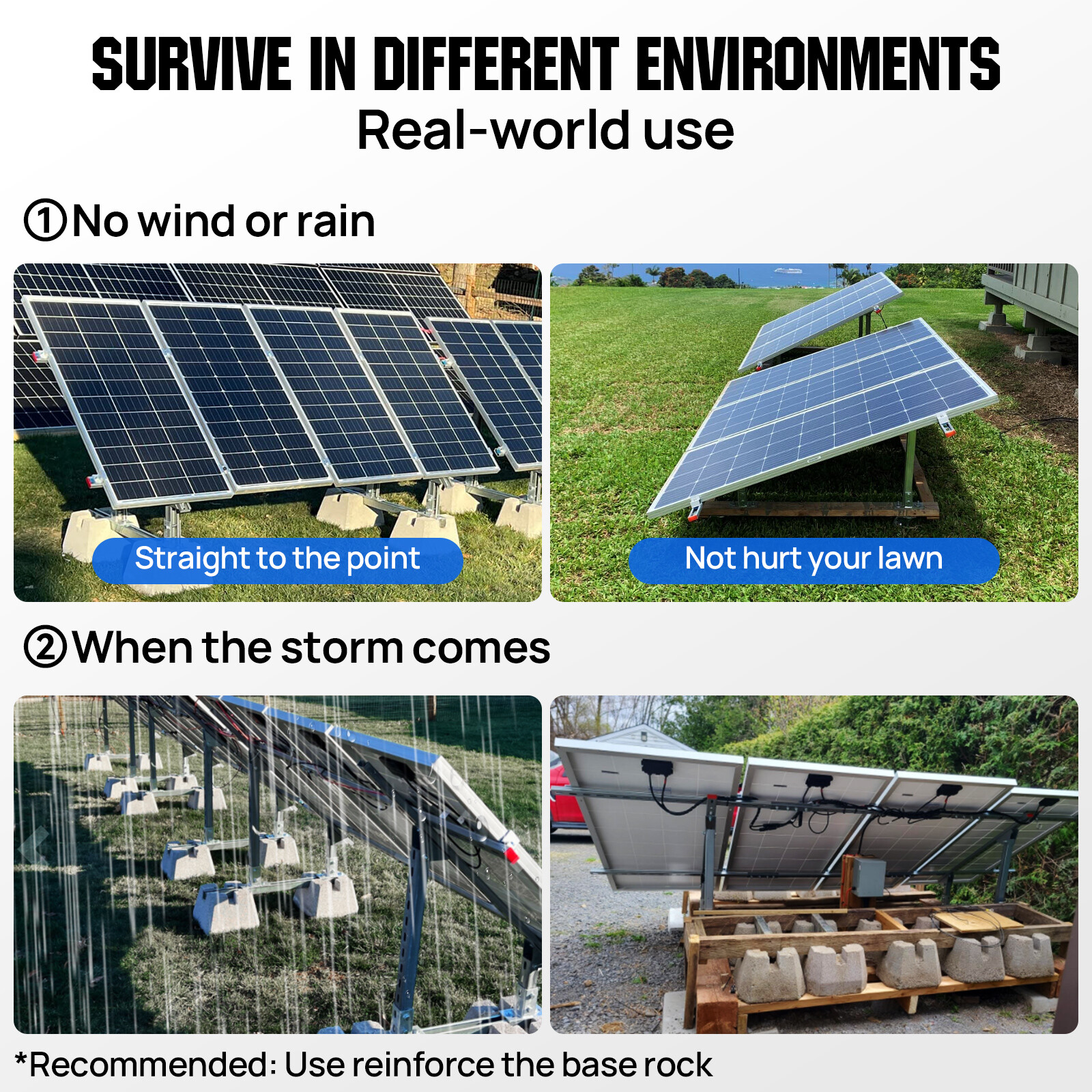 ECO-WORTHY Adjustable Solar Panel Mounting Brackets Kit System for 8PCS Panels