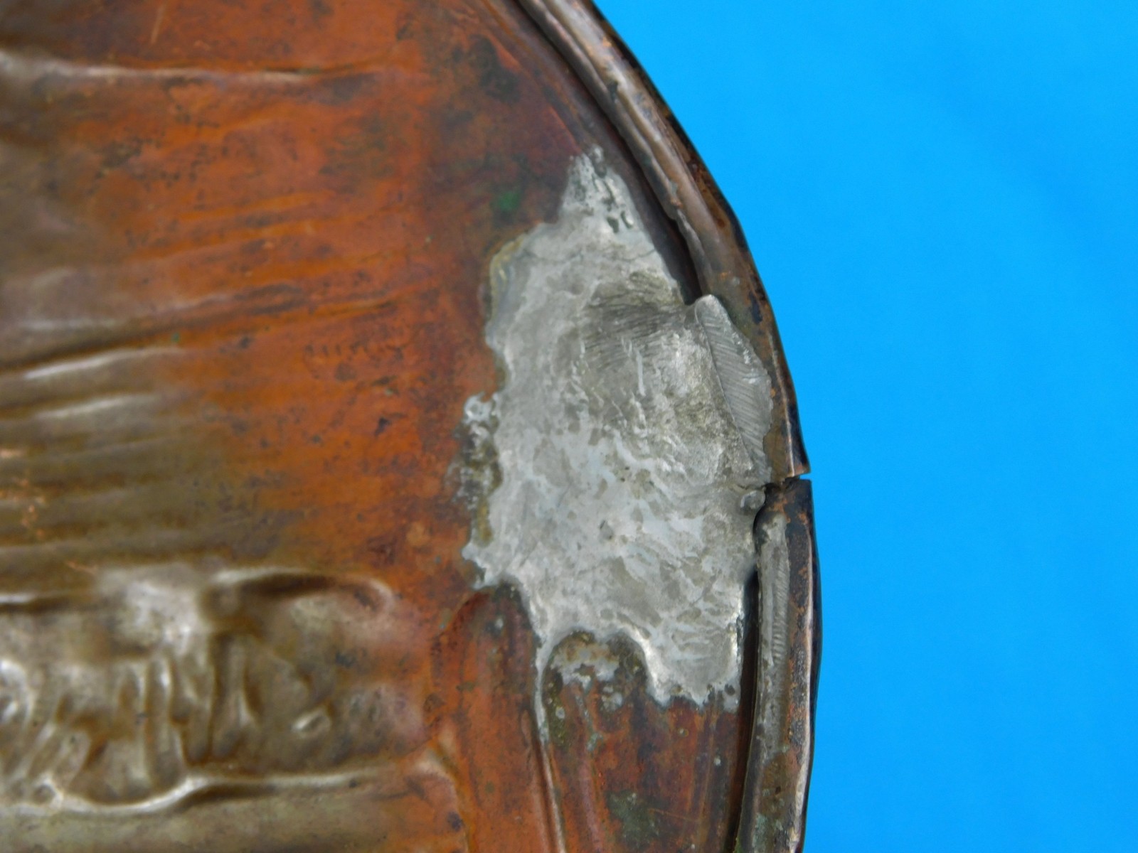 German Germany Antique WW1 Copper Tin Metal Wall Plaque Military Decor