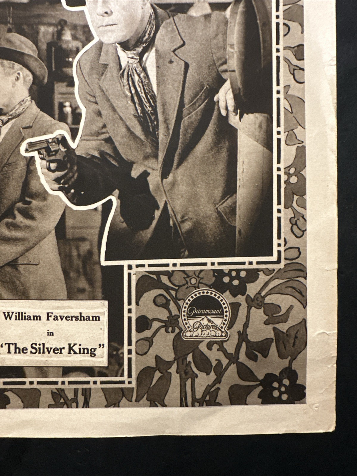 ANTIQUE ART CRAFT PICTURES/ PARAMOUNT “William Faversham” SILVER KING POSTER