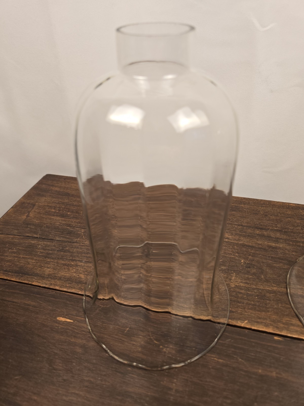 Set Of 2 Clear Fluted Glass Enhance Lighting Fixtures Candle Holders Lamp Shades