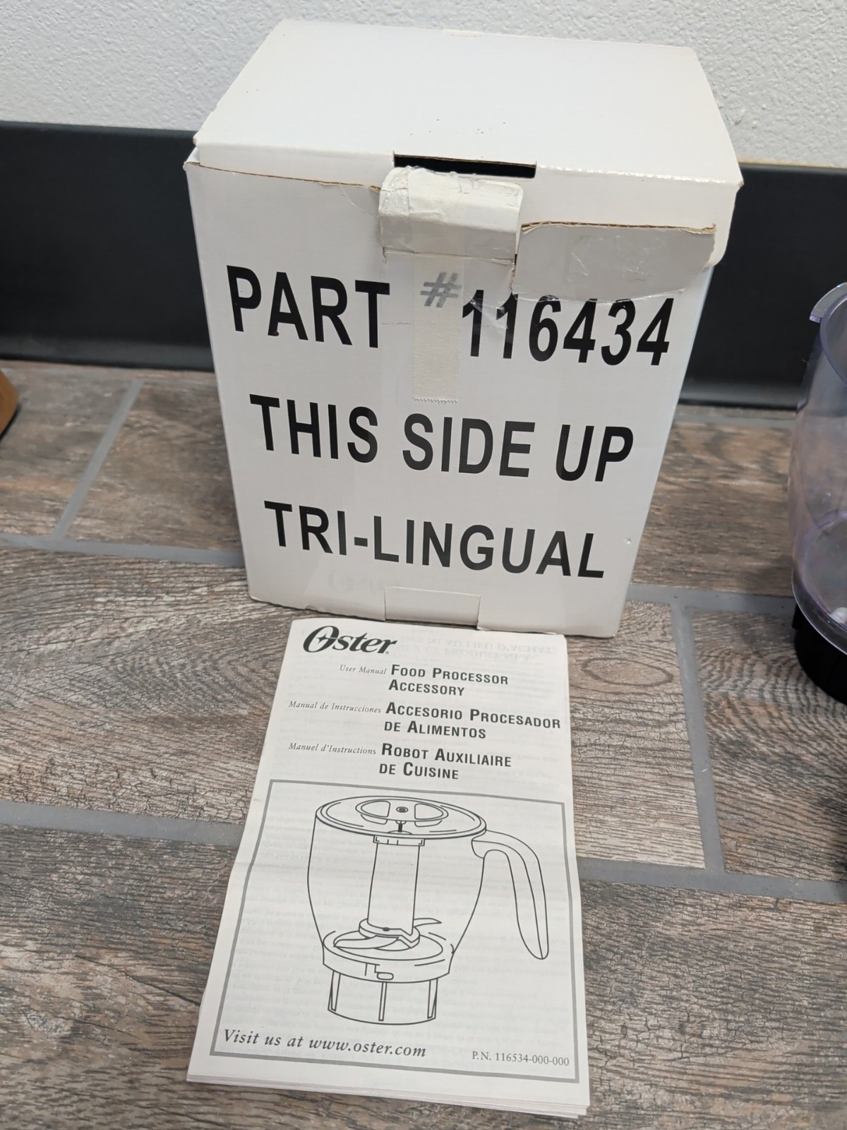 Oster Food Processor Replacement Assembly 116434- 100-090 Bowl, Blade & Lid