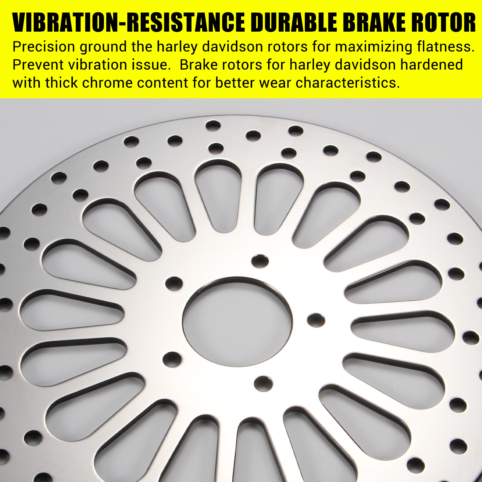 3pcs 11.8" Chrome Brake Rotors 2*Front +1*Rear Polished For Harley 2008-2013