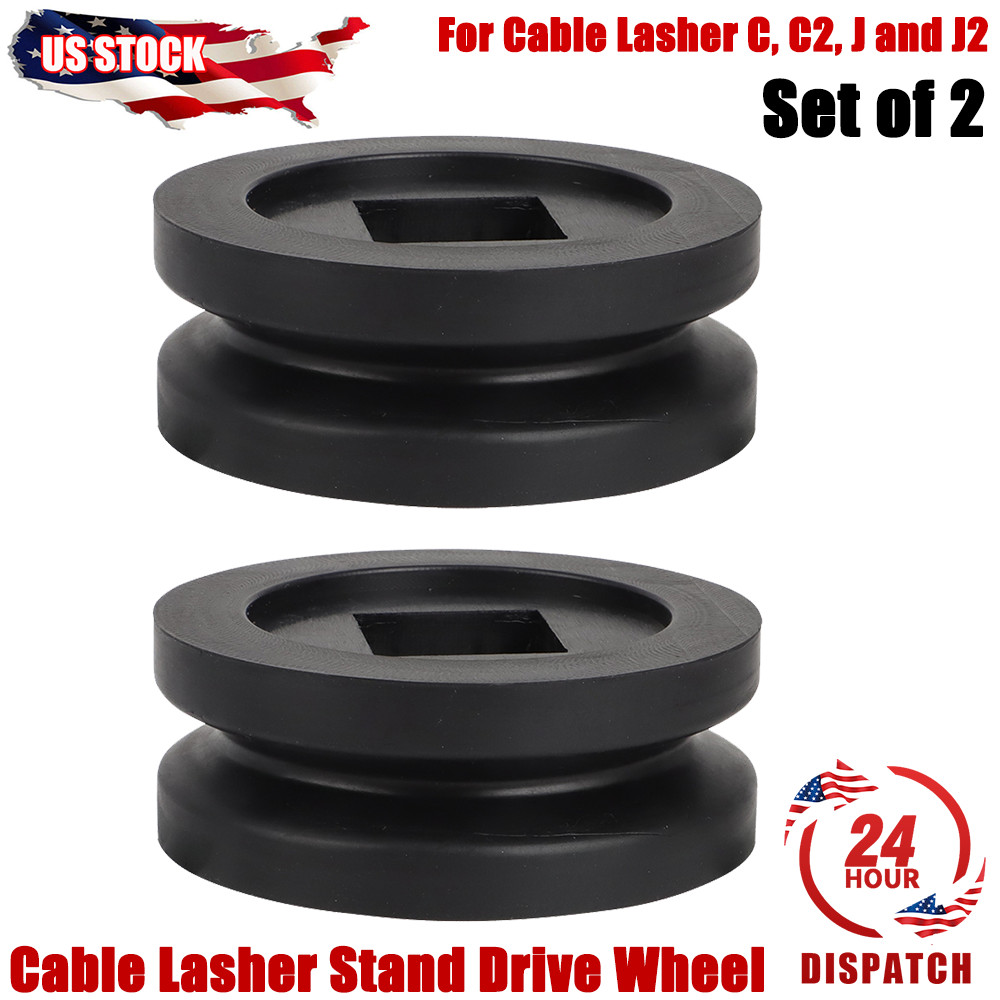 2x Rubber Cable Lasher Stand Drive Wheel J & C For Cable Lasher C, C2, J and J2