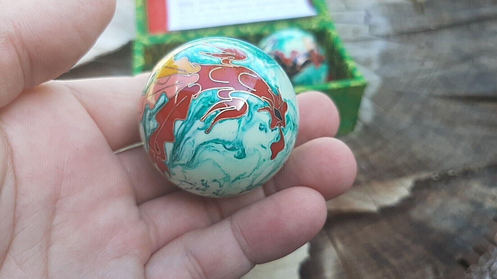 Chinese Healthy Therapy Chrome 2 balls Set /40mm/Dragon&Phoenix/Exercise