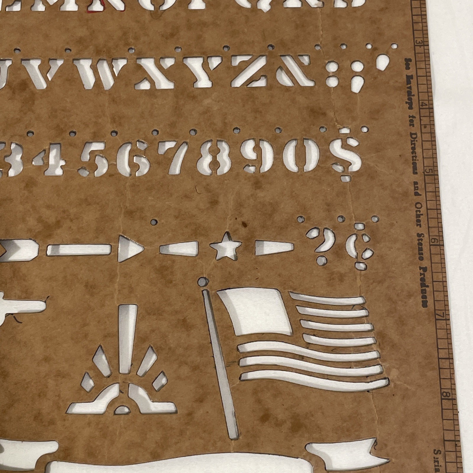 Vintage 1960’s Stenso Lettering Co - Lettering Guide Stencil No. 12, 1/2 Inch