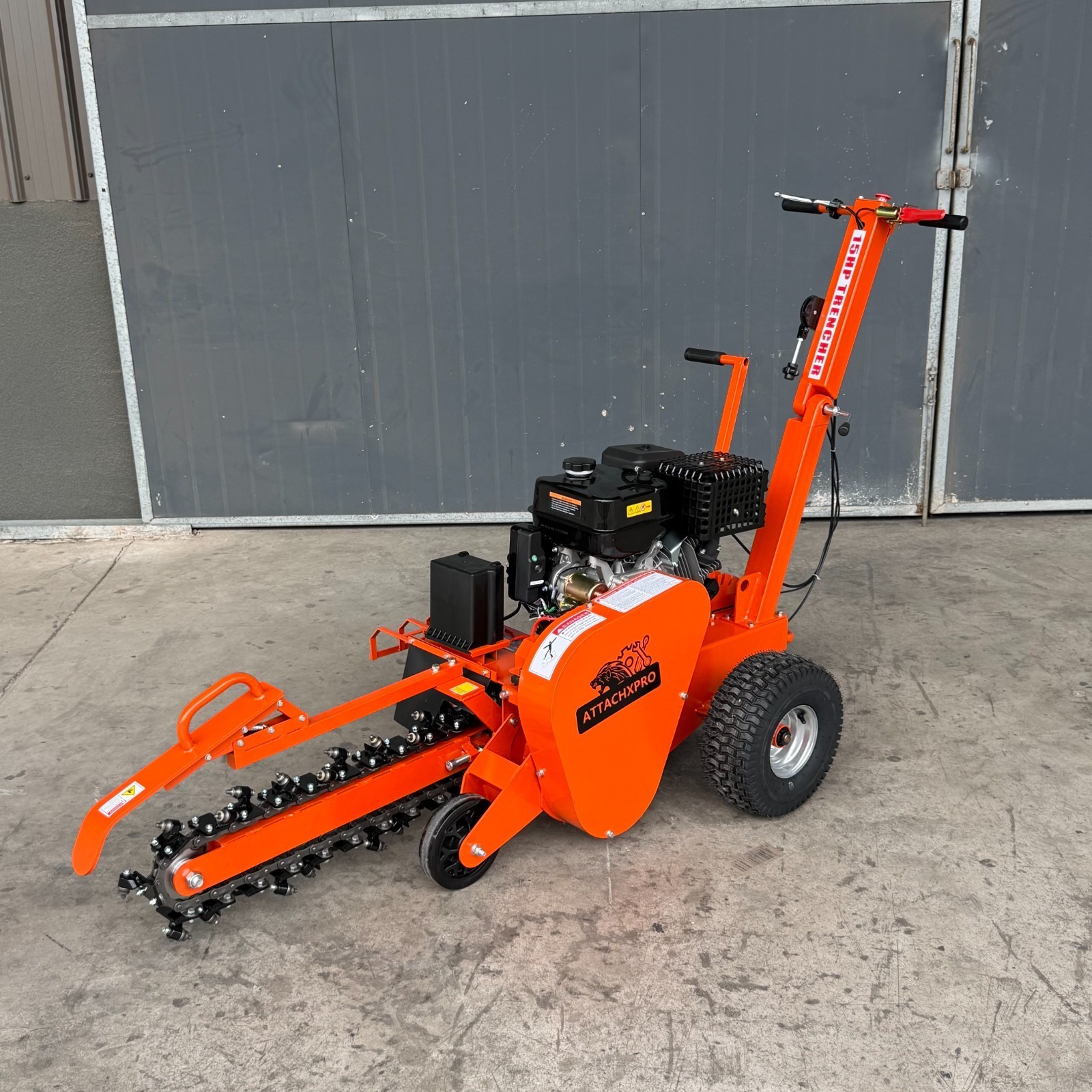 Gas Walk Behind Trencher 15HP Electric Start 24" Depth for Landscaping