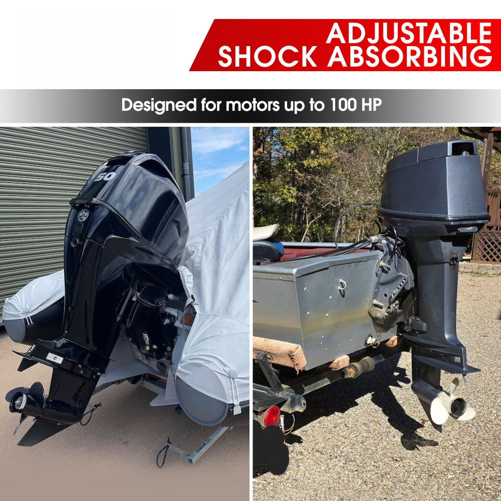 Boat Transom Saver 23-35in Adjustable Outboard Motor Support w/ ABS Clamp Head