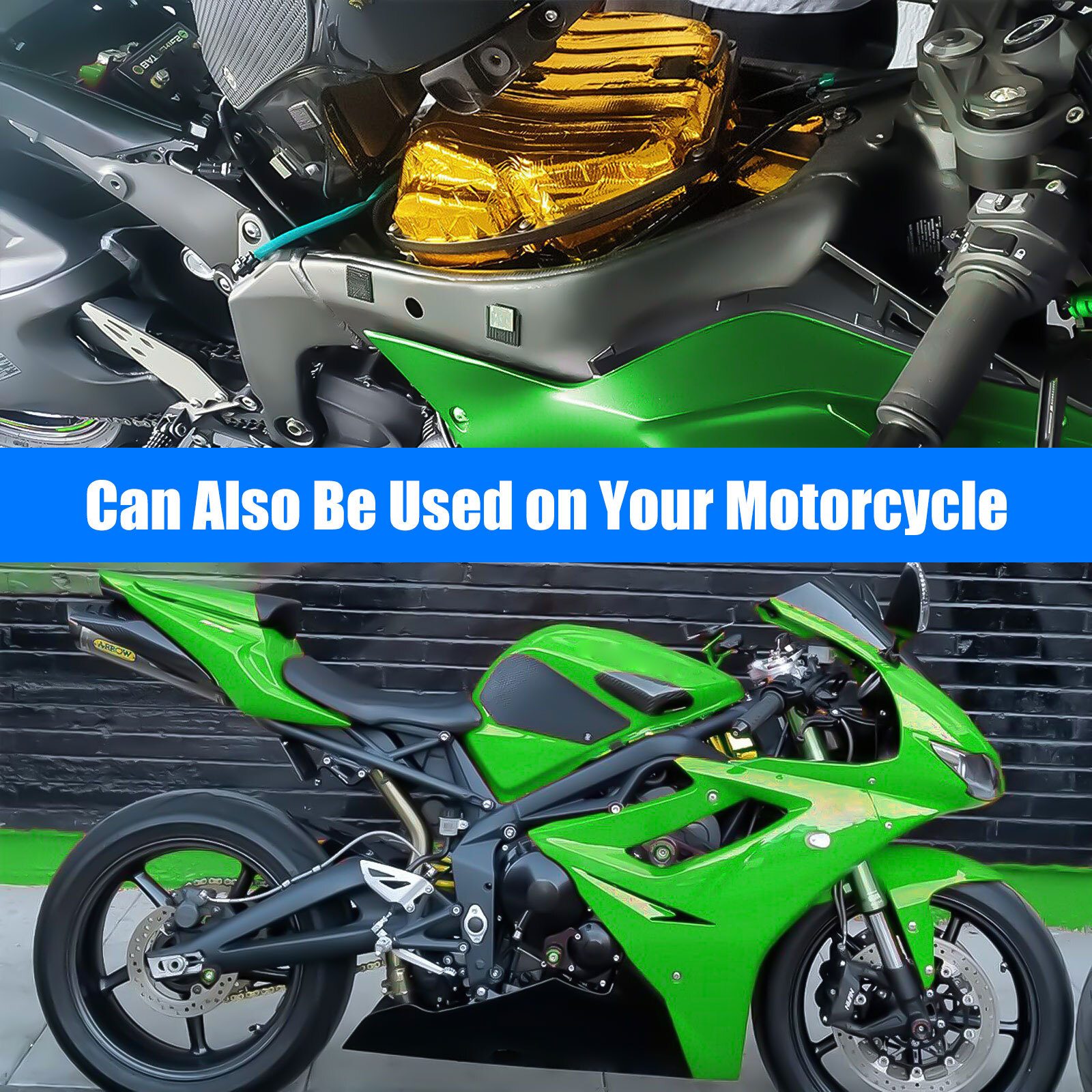 2" 30FT Gold Intake Heat Reflective Tape Wrap Self-adhesive High Temperature US