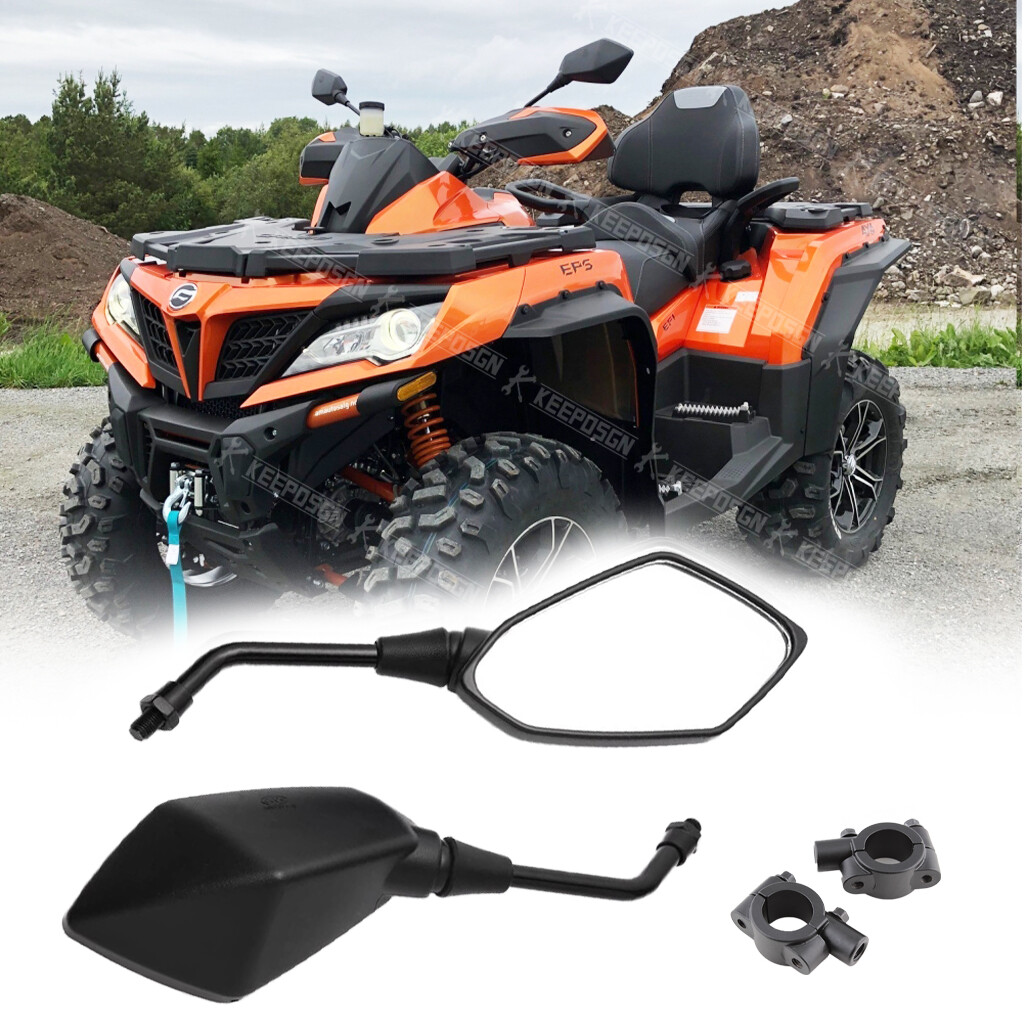 For CF MOTO CFORCE 600 500 800 1000 ATV Rearview Mirrors + 7/8" Handlebar Clamps