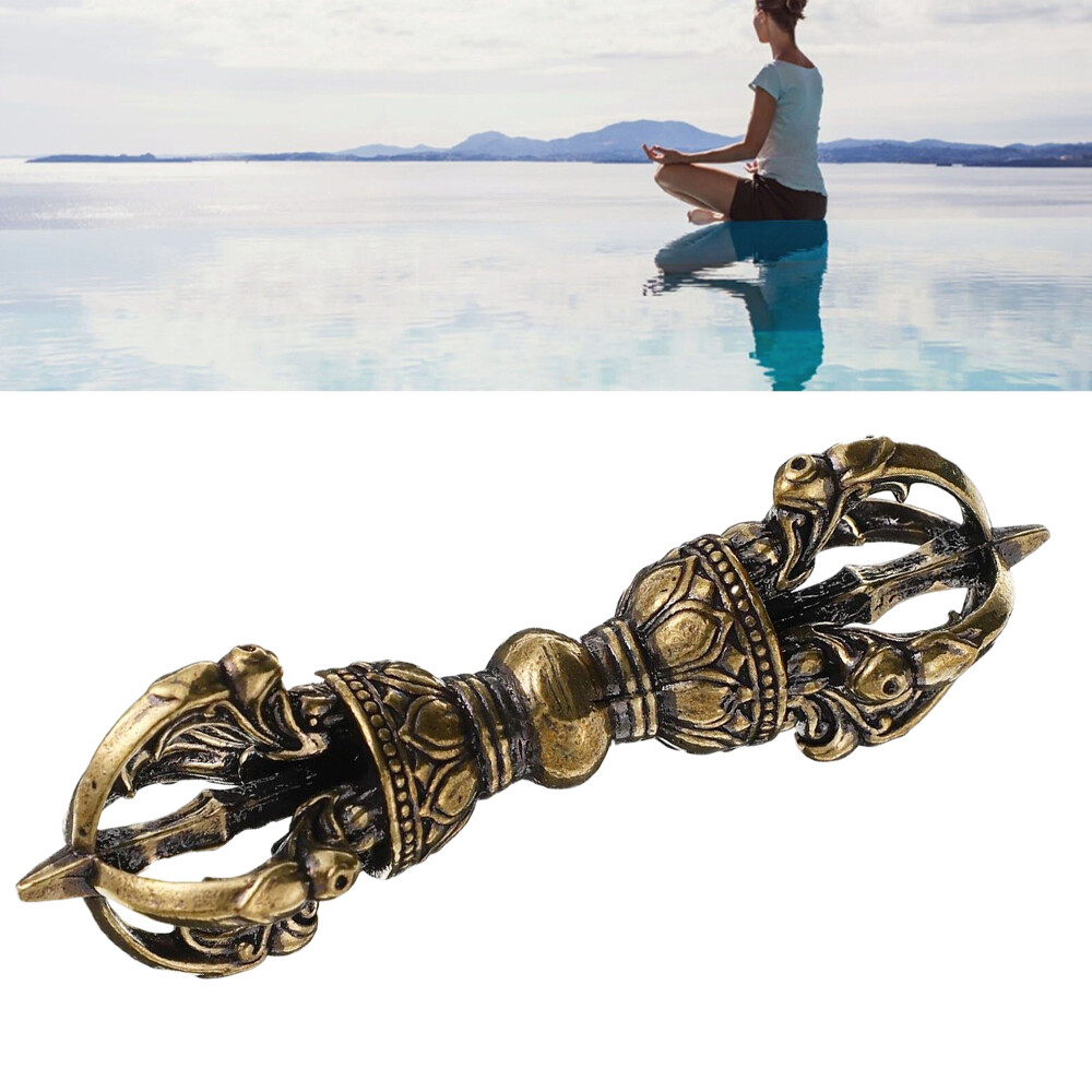 Tibetan Buddhism Dorje Vajra Phurba: Brass Amulet Handmade Nepal Collectibles US