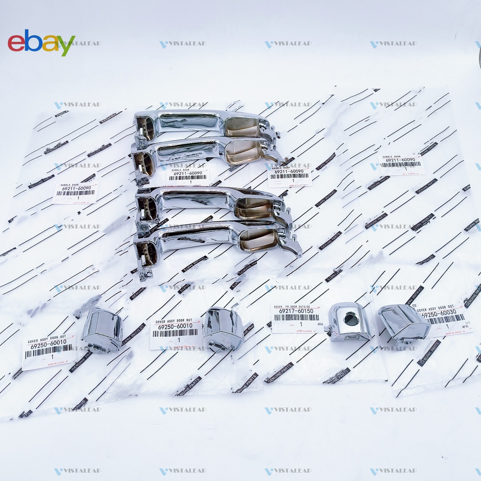 69211-60090 4x Set Outside Exterior Door Handles OEM For 2010-20 Toyota 4Runner