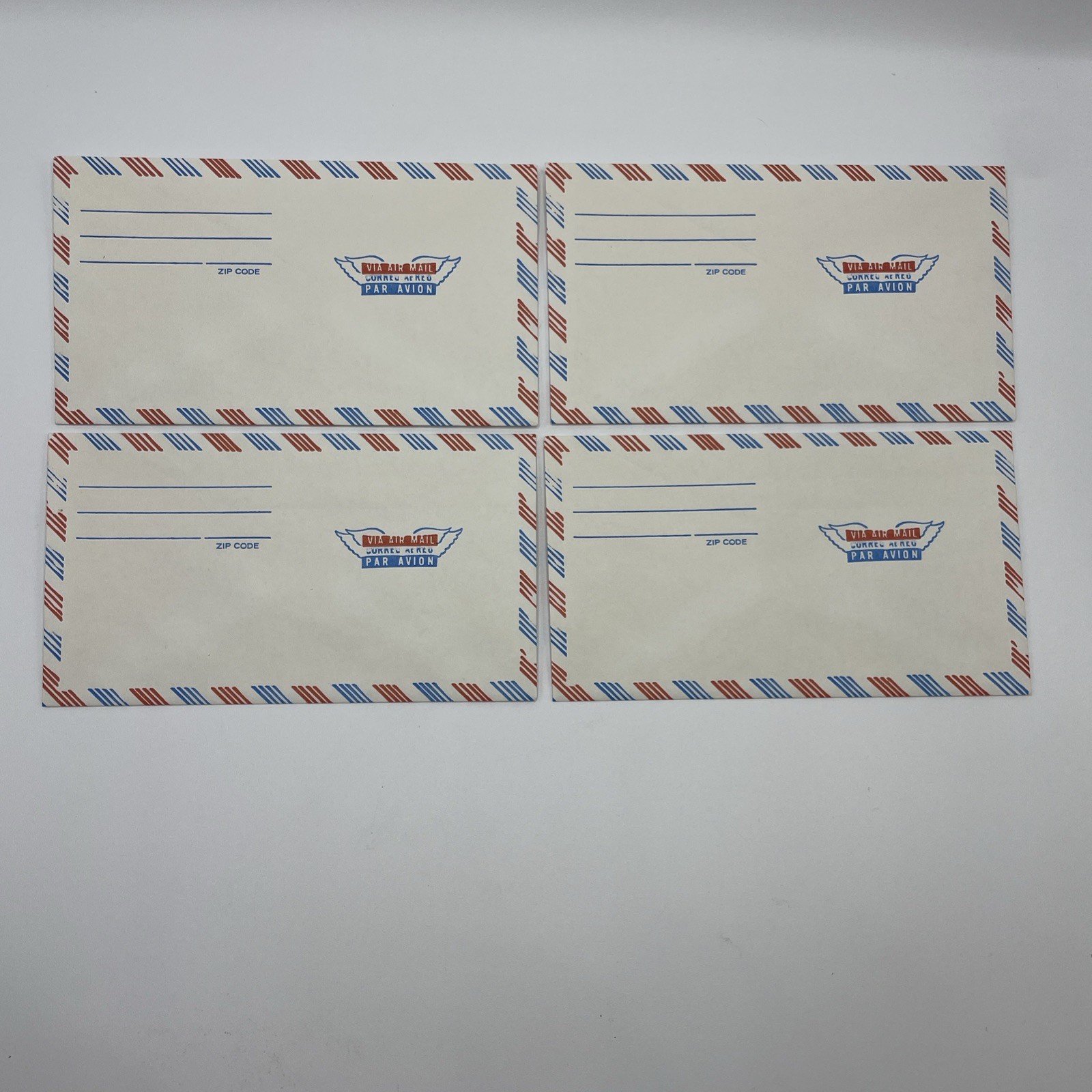 4 Vintage Air Mail Envelopes - unused and New