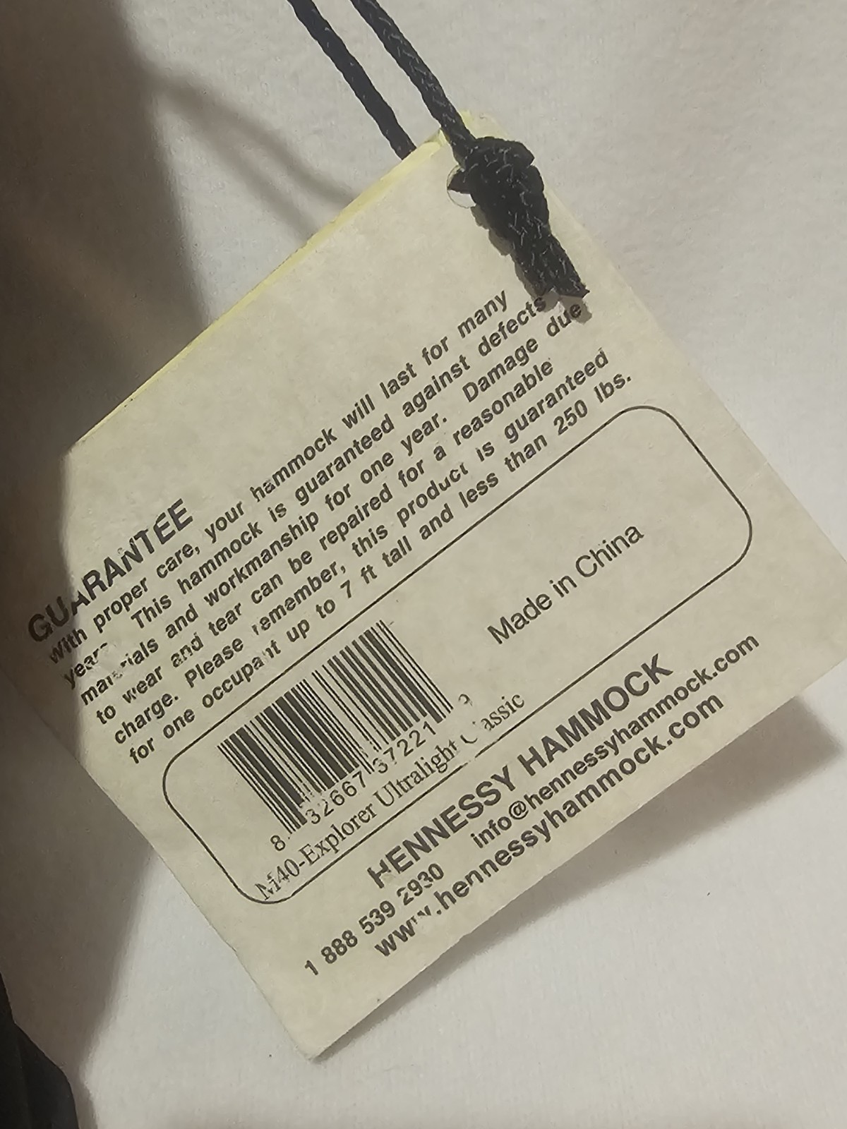 Hennessy Hammock Ultralite Explorer Asum Classic Tent