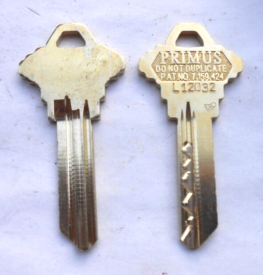 (2) Schlage Primus Key Blanks FGP keyway