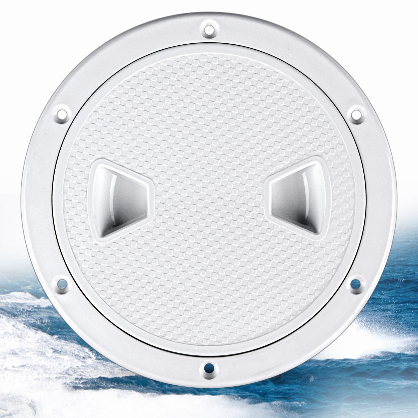 6" Marine Boat Hatch White Round Non Slip Inspection Hatch with Detachable Cover