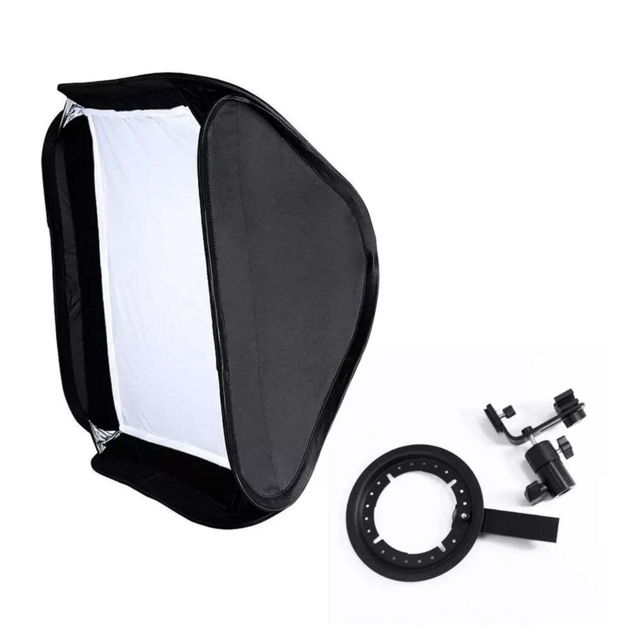 24x24" Softbox for Speedlight Flash with Mounting Bracket and Honeycomb Grid.