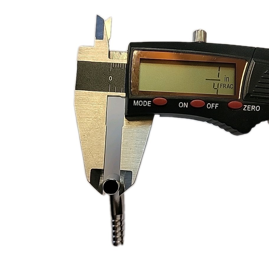 1/4 Stainless Steel 90 Degree Elbow Fitting Barb, Fits 1/4" ID Tubing, 2-pack