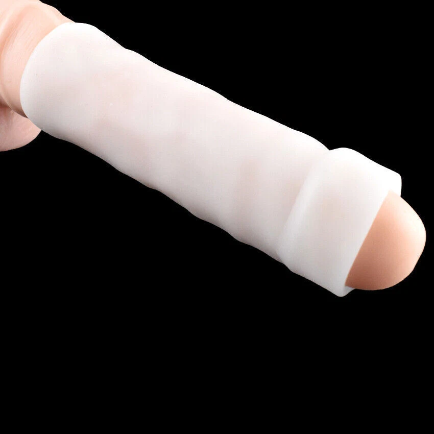 Male Penis-Extender Stretcher Max Vacuum Enhancer Enlarger Silicone Sleeve S-XXL