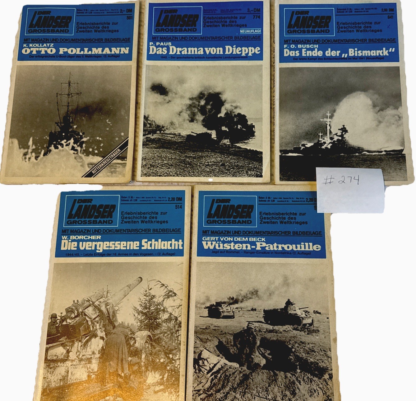 Der Landser Grossband.Lot Of 5  German Booklets About 1940s WW2    #(274)